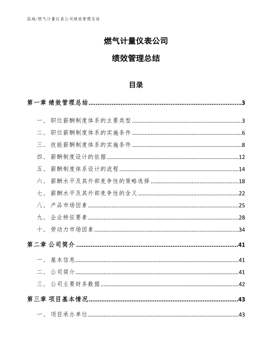 燃气计量仪表公司绩效管理总结（参考）_第1页