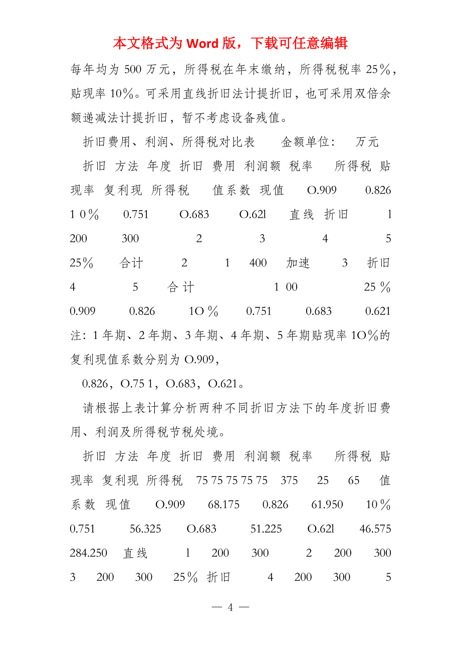 2022秋纳税筹划综合练习简答及案例分析_第4页