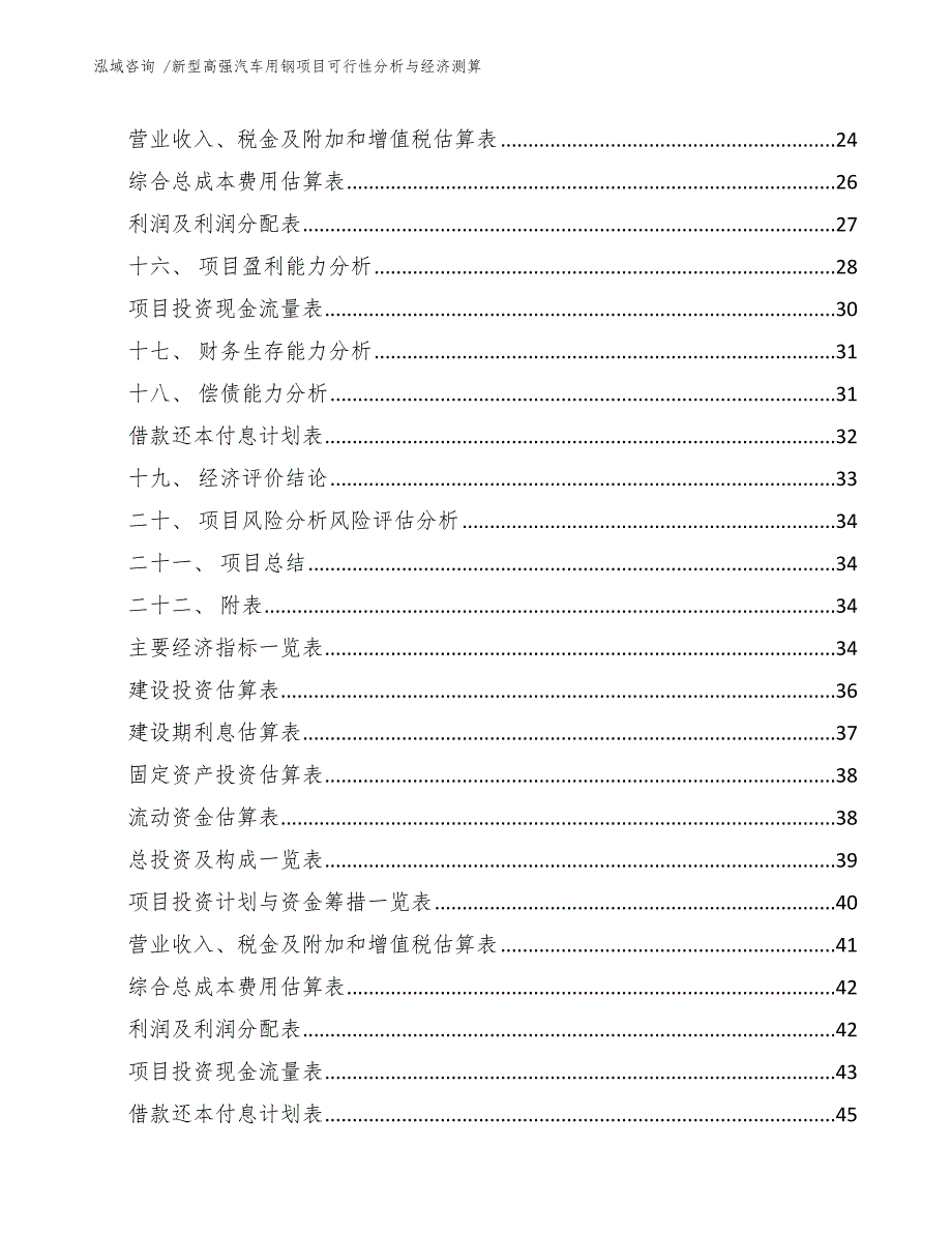 新型高强汽车用钢项目可行性分析与经济测算-模板范本_第3页