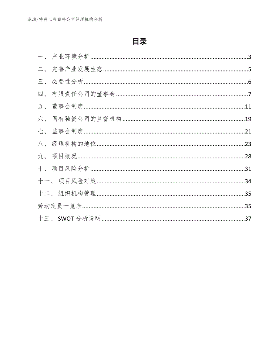 特种工程塑料公司经理机构分析【参考】_第2页