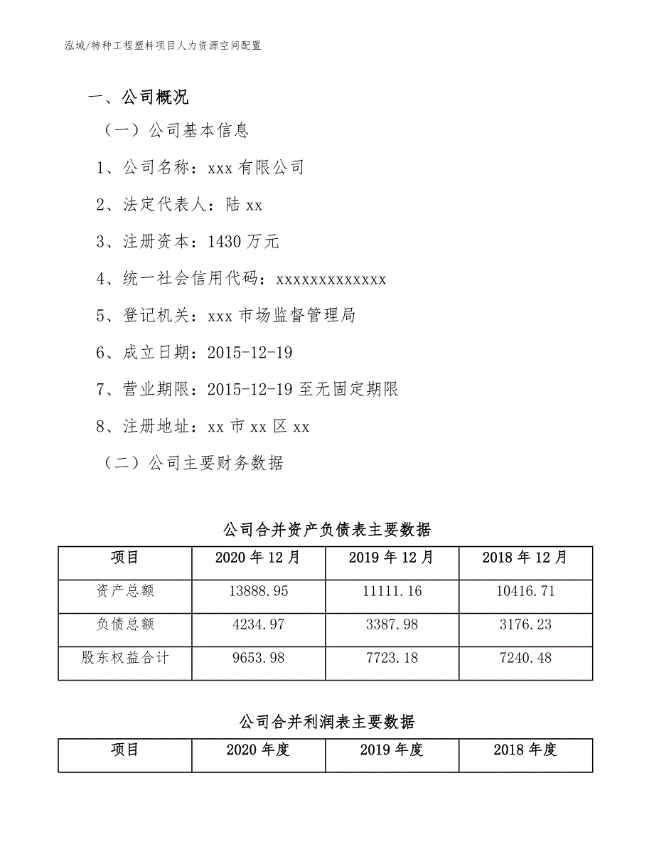 特种工程塑料项目人力资源空间配置_第4页