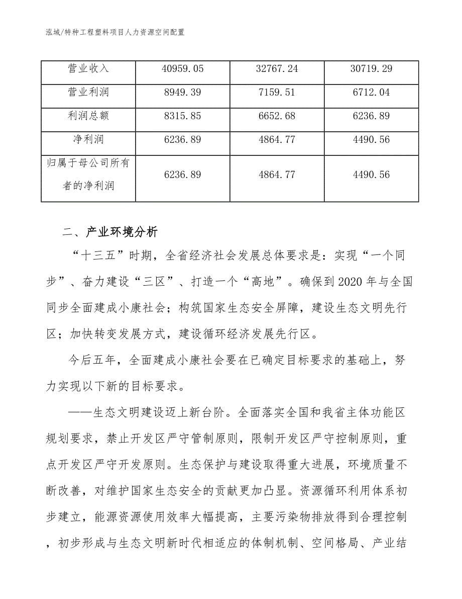 特种工程塑料项目人力资源空间配置_第5页