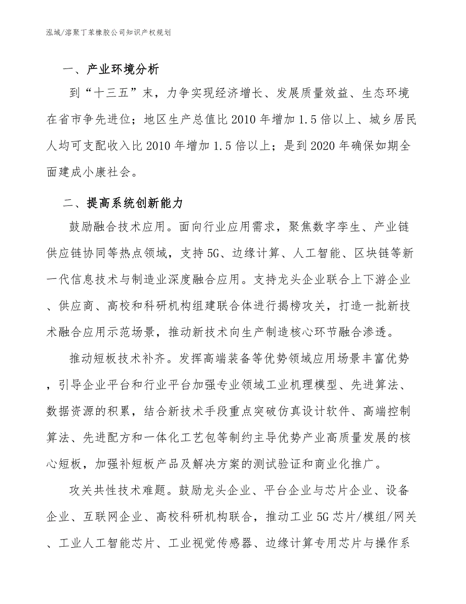 溶聚丁苯橡胶公司知识产权规划【范文】_第4页