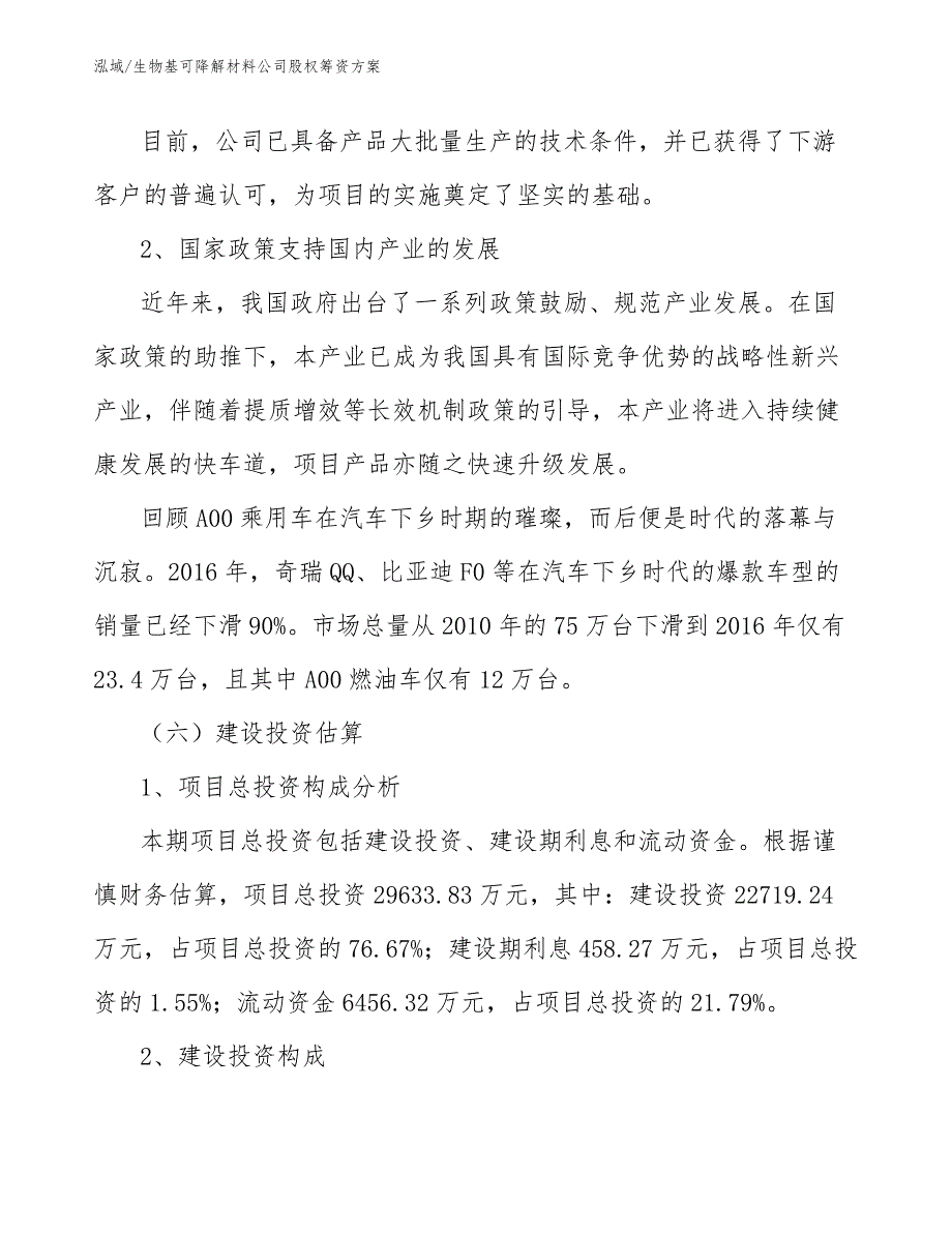 生物基可降解材料公司股权筹资方案_第4页