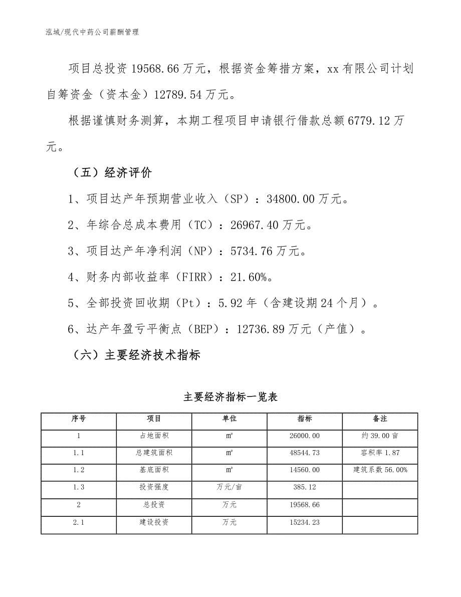 现代中药公司薪酬管理_范文_第5页