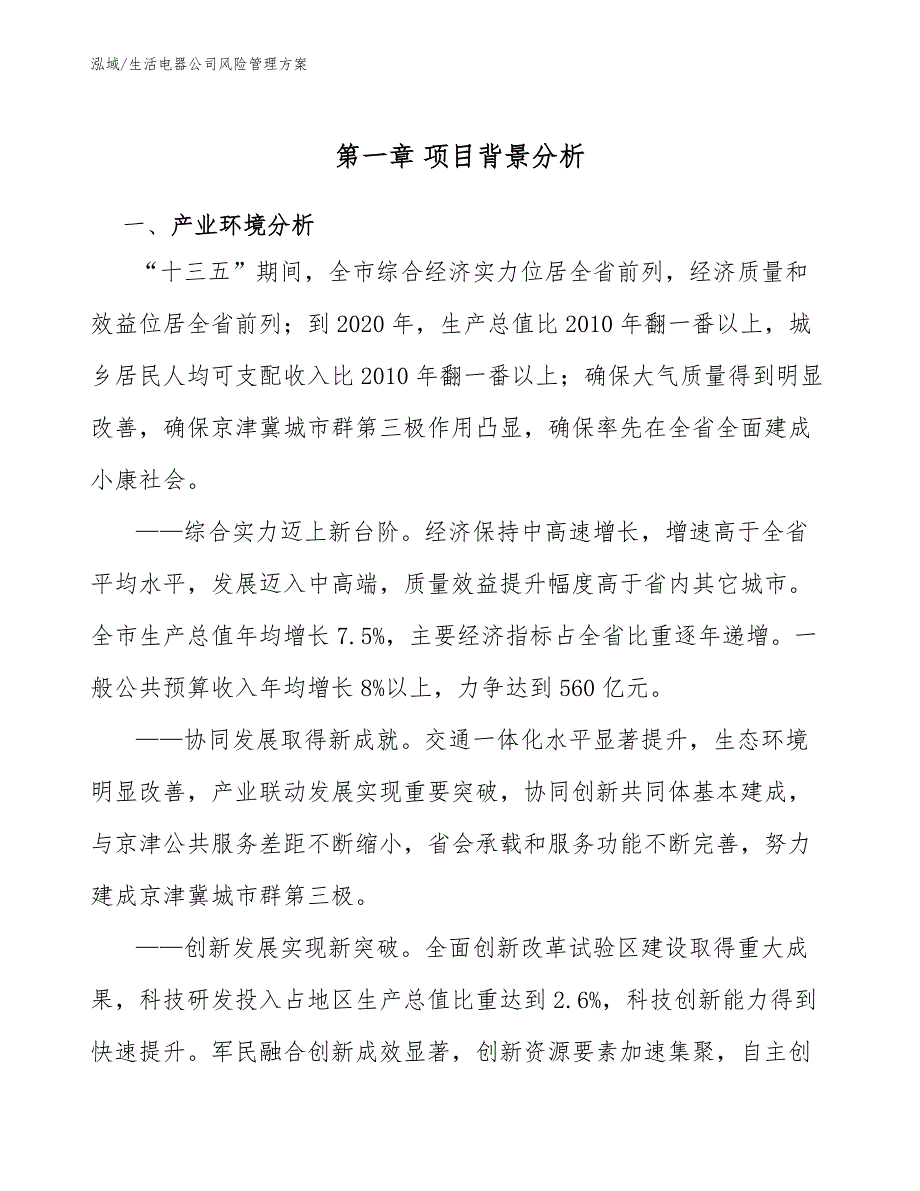 生活电器公司风险管理方案_第4页