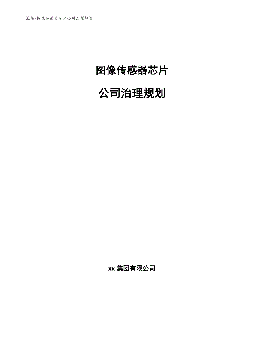 图像传感器芯片公司治理规划（范文）_第1页