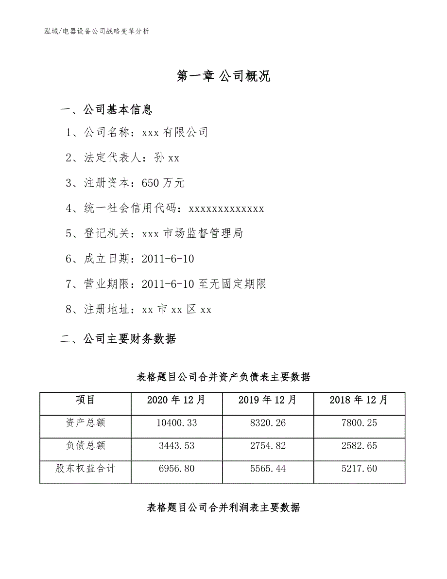 电器设备公司战略变革分析_第3页