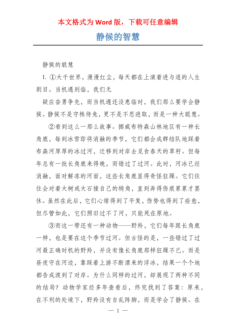 静候的智慧_第1页