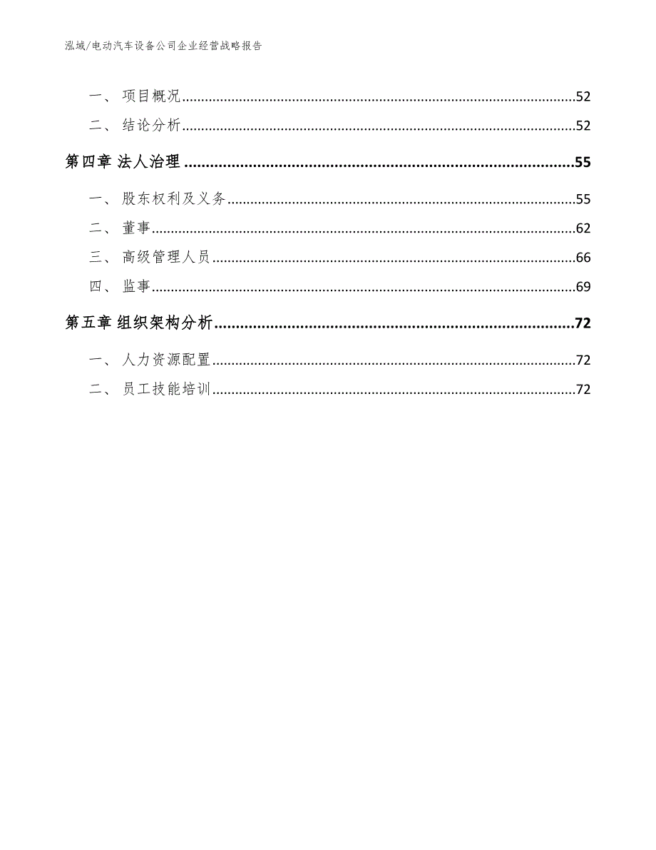 电动汽车设备公司企业经营战略报告_范文_第2页