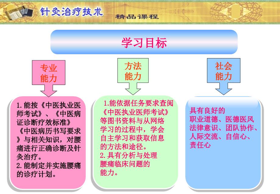 山东中医药高专针灸治疗技术课件02肢体经络病症-4腰痛_第4页