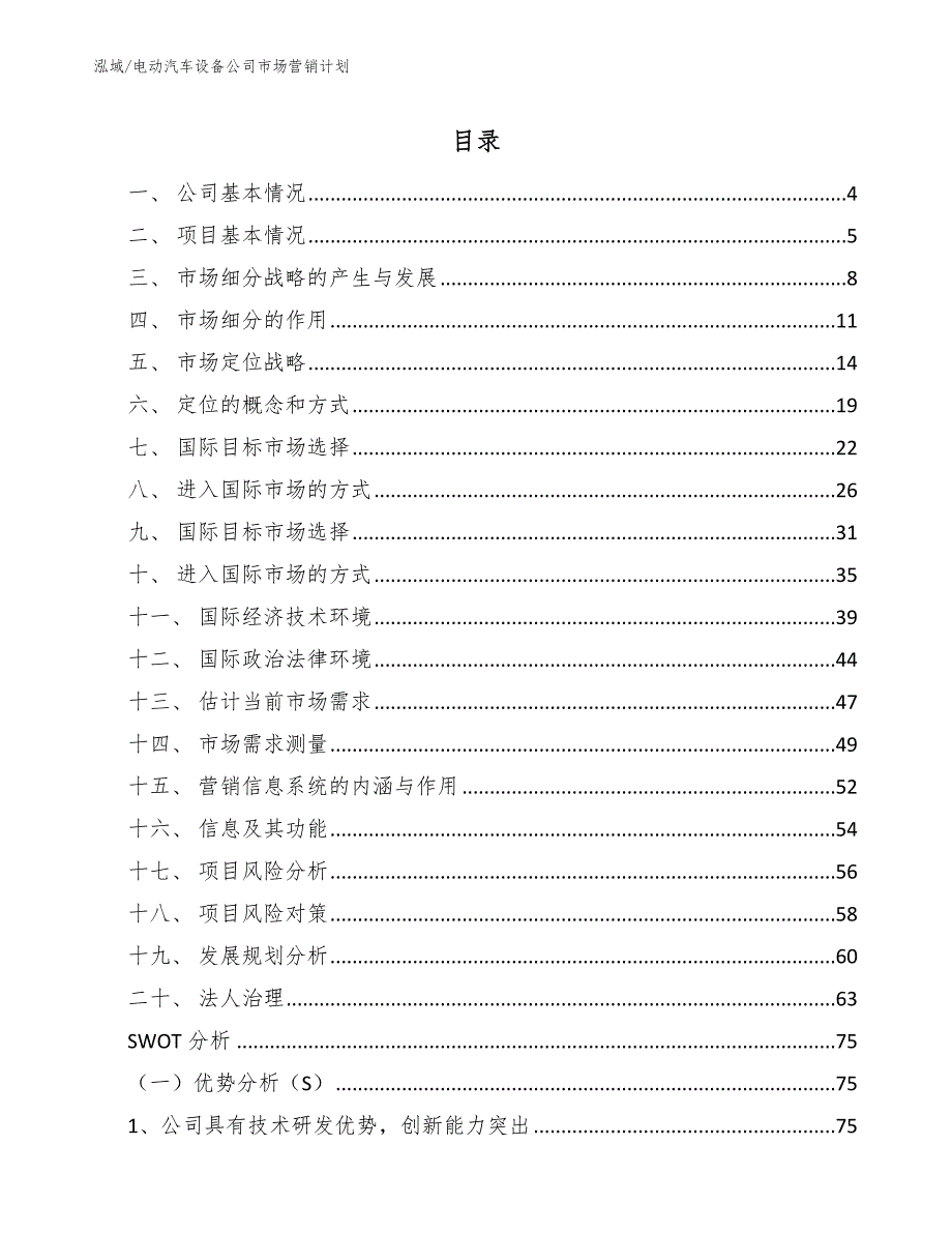 电动汽车设备公司市场营销计划【参考】_第2页