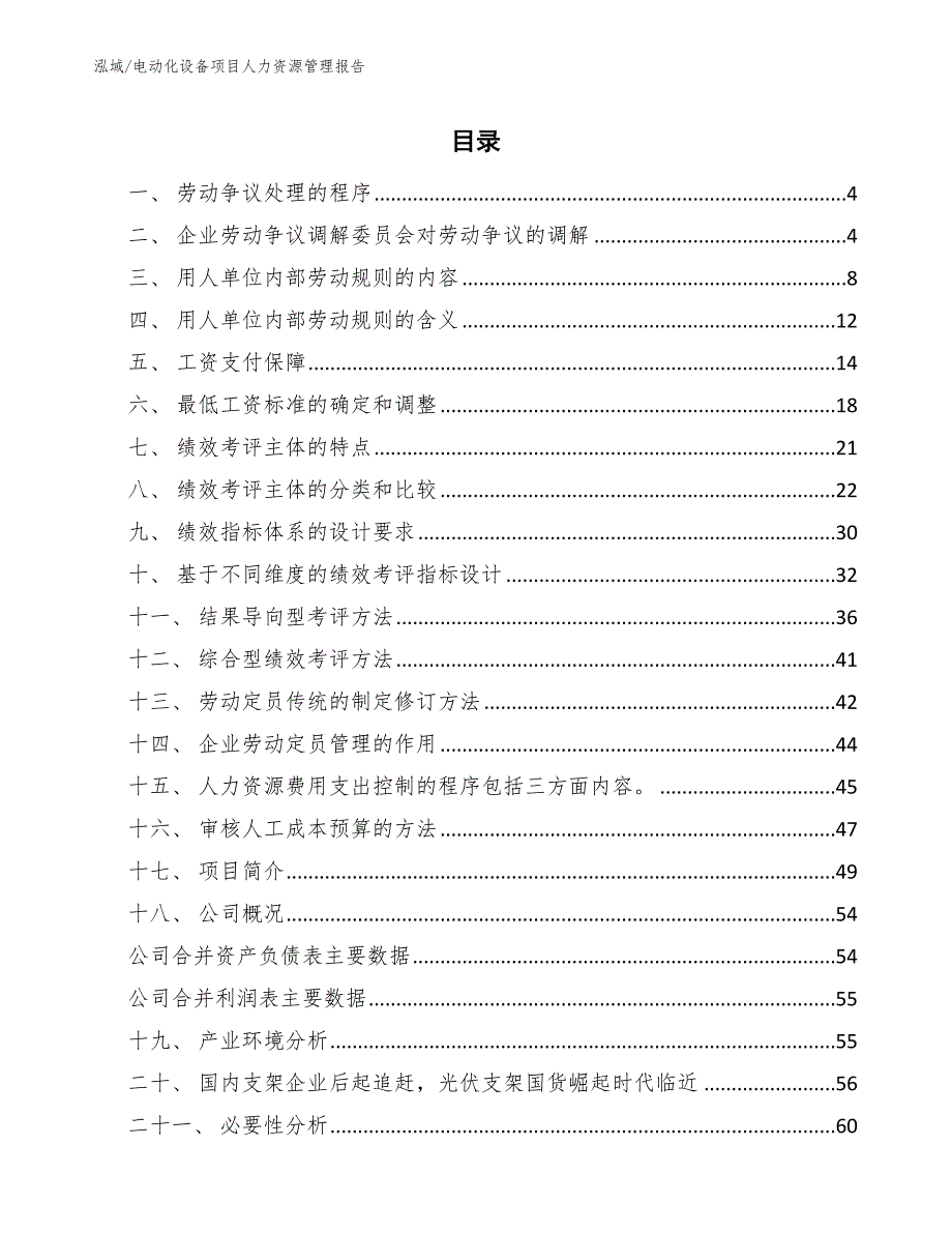 电动化设备项目人力资源管理报告（参考）_第2页