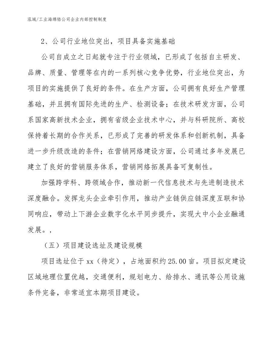 工业海绵锆公司企业内部控制制度_第5页