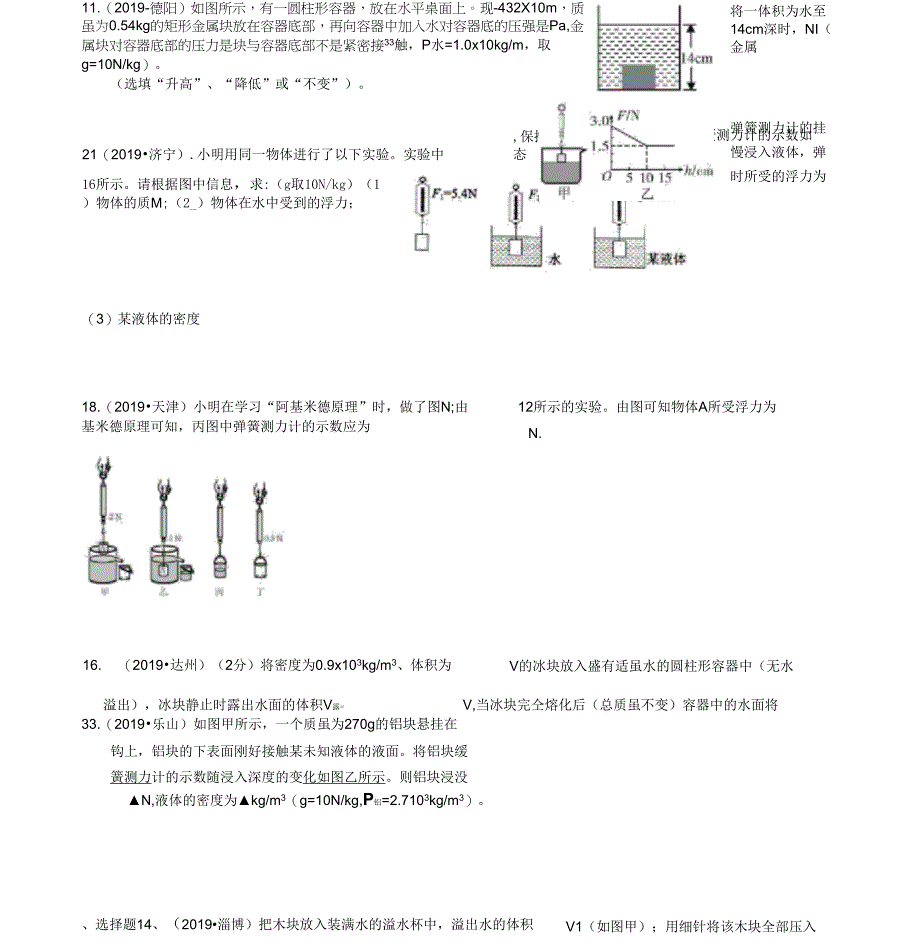 全国物理中考试题分类汇编浮力2_第4页