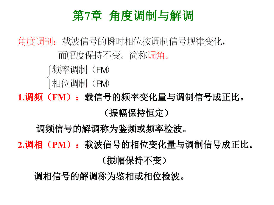 第七章-角度调制与解调要点课件_第1页