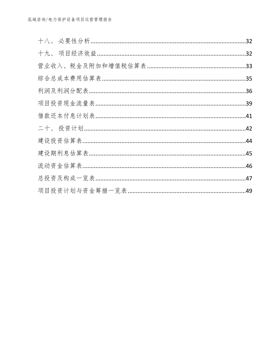 电力保护设备项目运营管理报告_范文_第2页