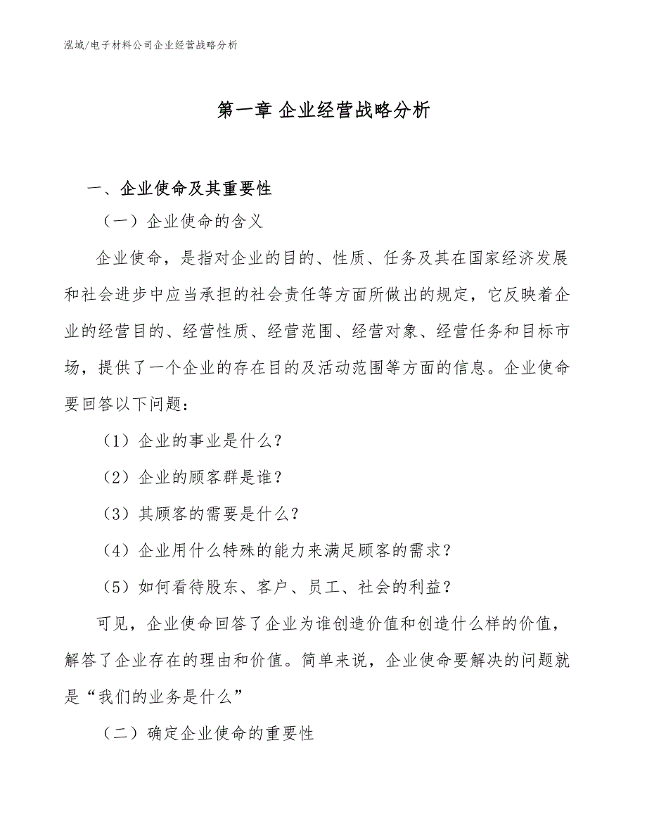 电子材料公司企业经营战略分析（范文）_第4页