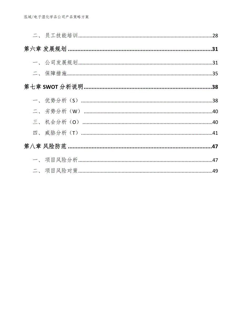 电子湿化学品公司产品策略方案_第3页