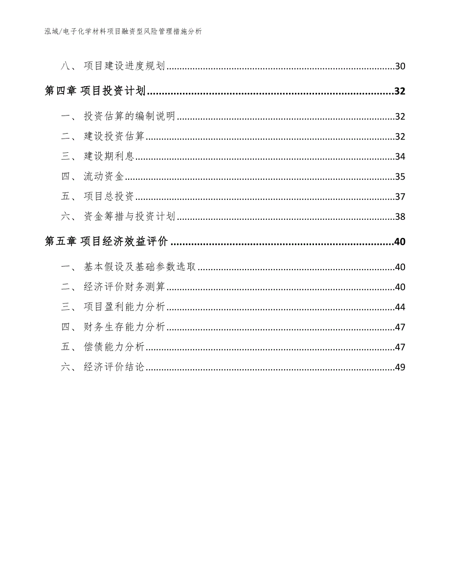 电子化学材料项目融资型风险管理措施分析_第3页