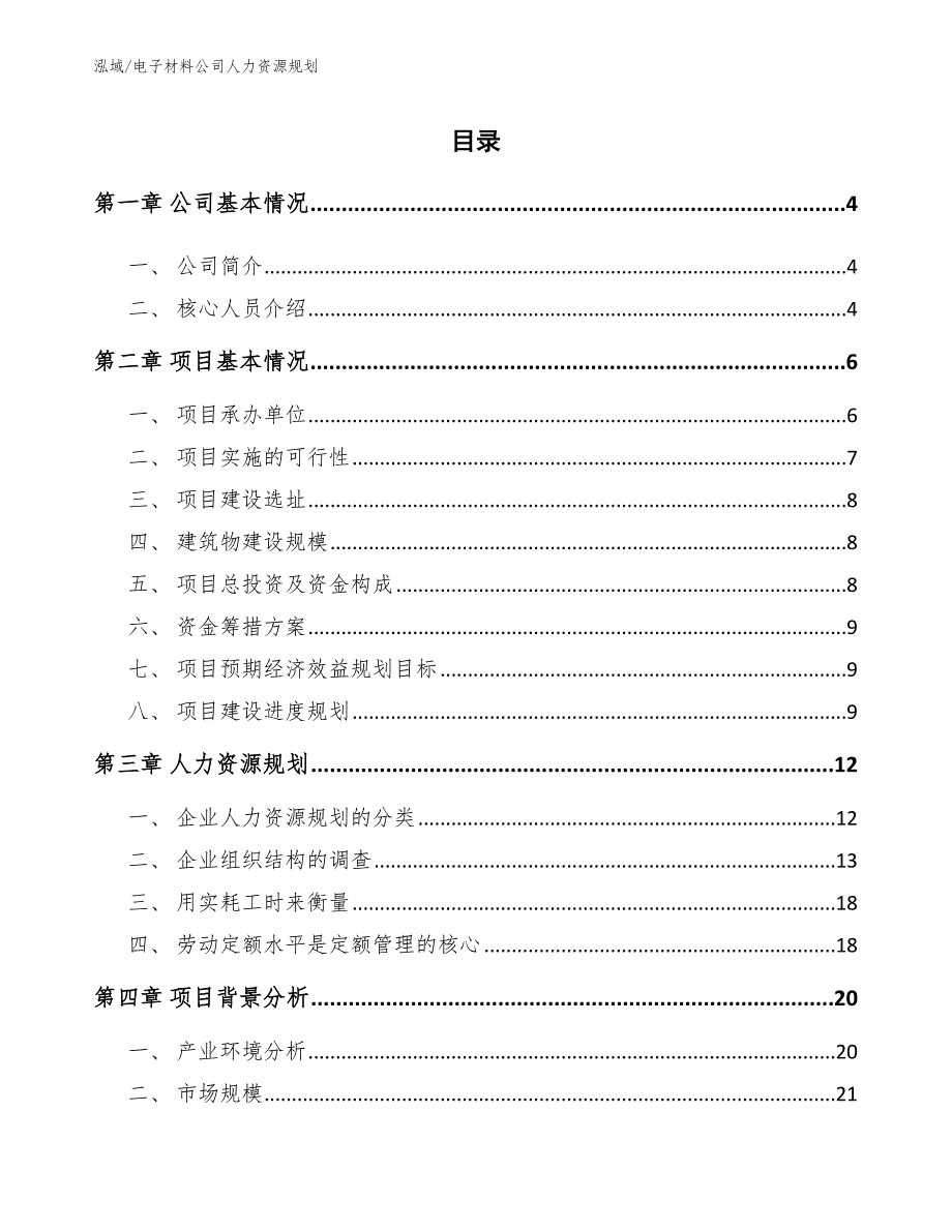 电子材料公司人力资源规划_范文_第2页