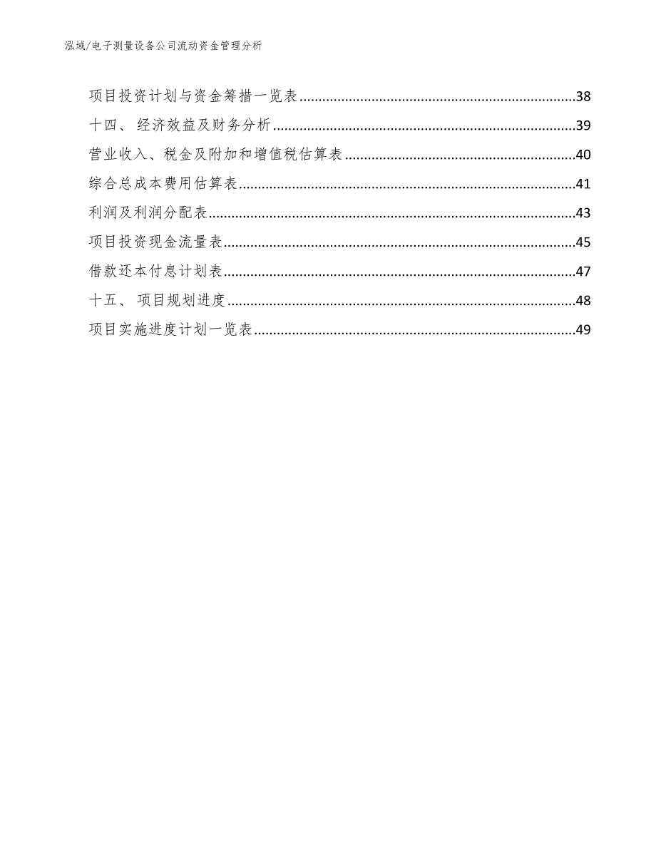 电子测量设备公司流动资金管理分析_范文_第2页