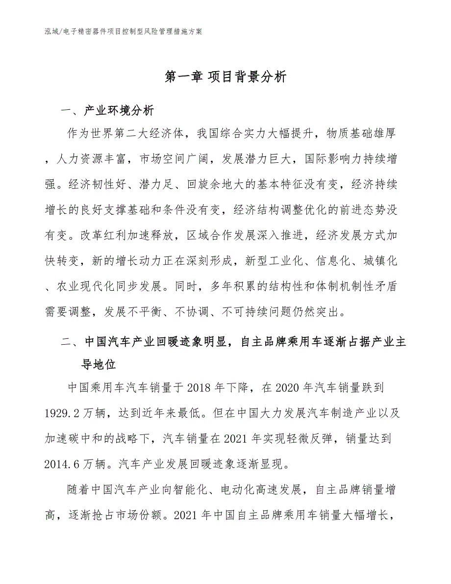 电子精密器件项目控制型风险管理措施方案（参考）_第3页