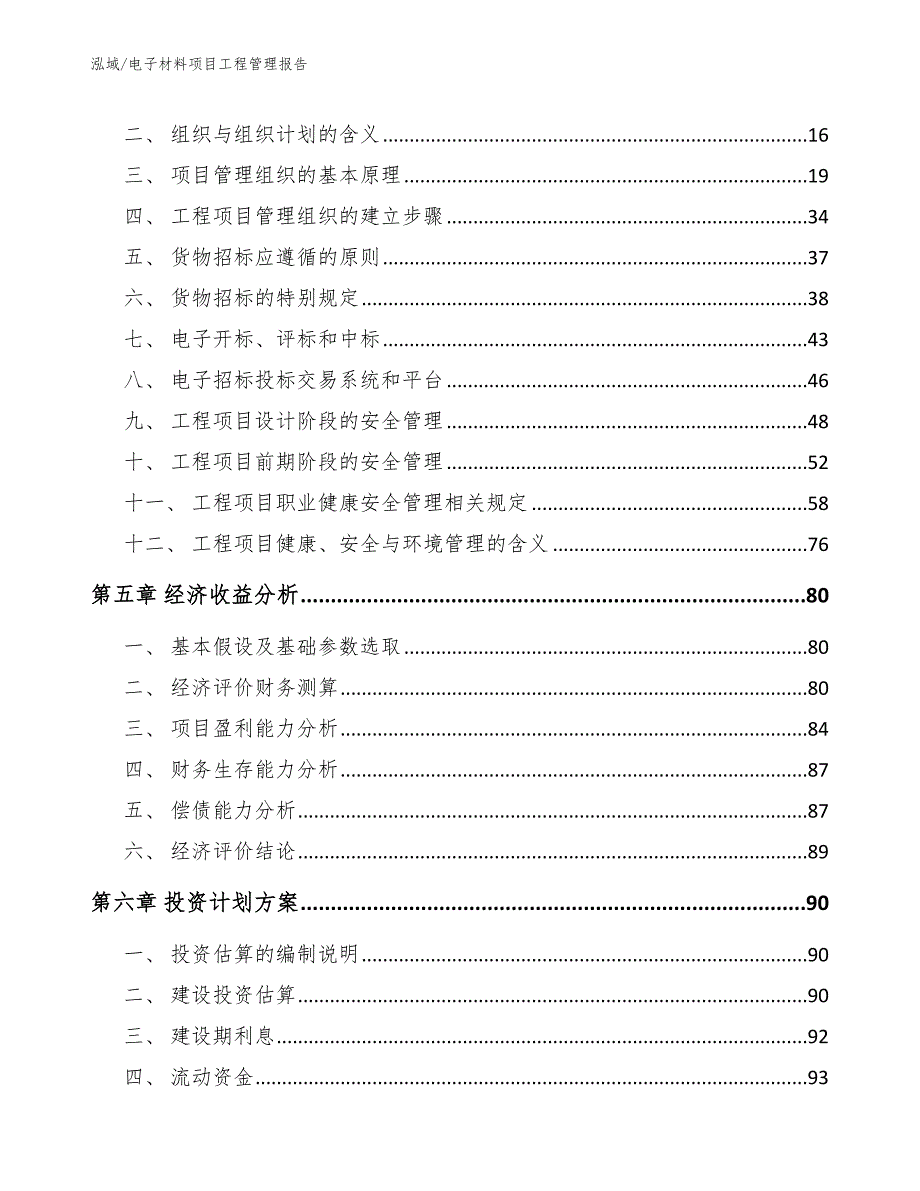 电子材料项目工程管理报告（参考）_第2页