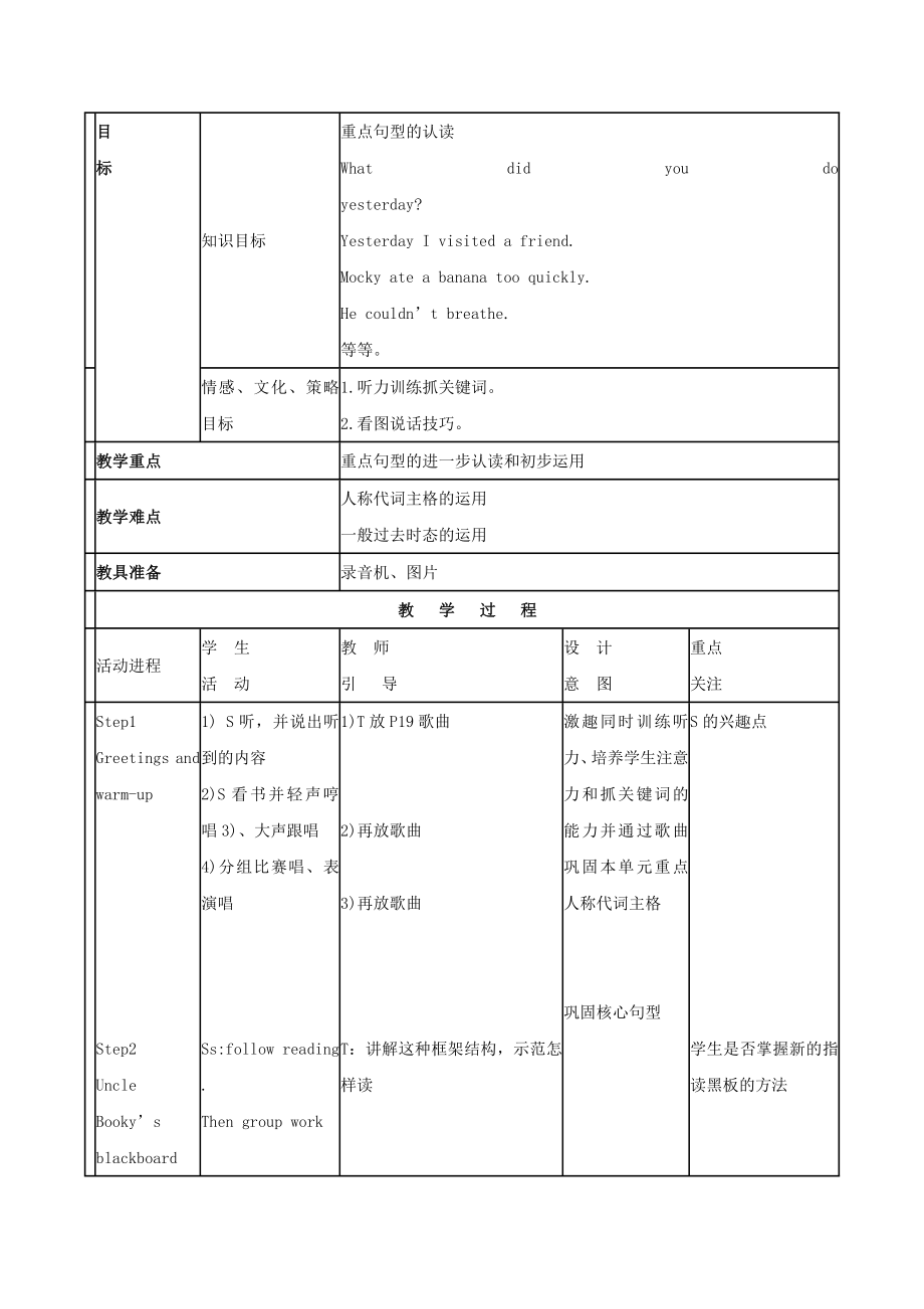 2022年五年级英语上册Unit2mocky’sbadday教案北师大版_第3页