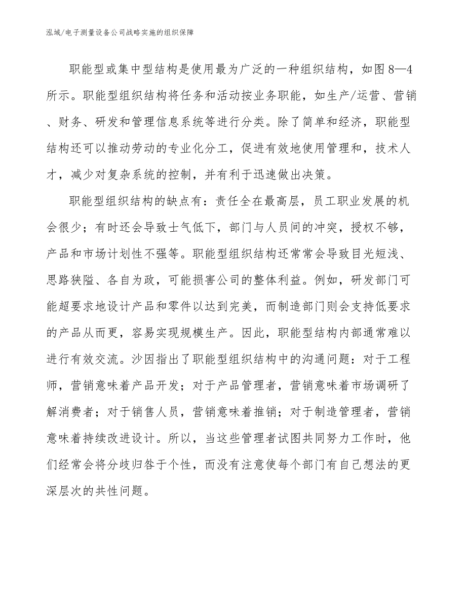 电子测量设备公司战略实施的组织保障（参考）_第4页