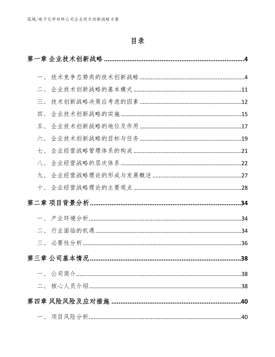 电子化学材料公司企业技术创新战略方案（参考）_第2页