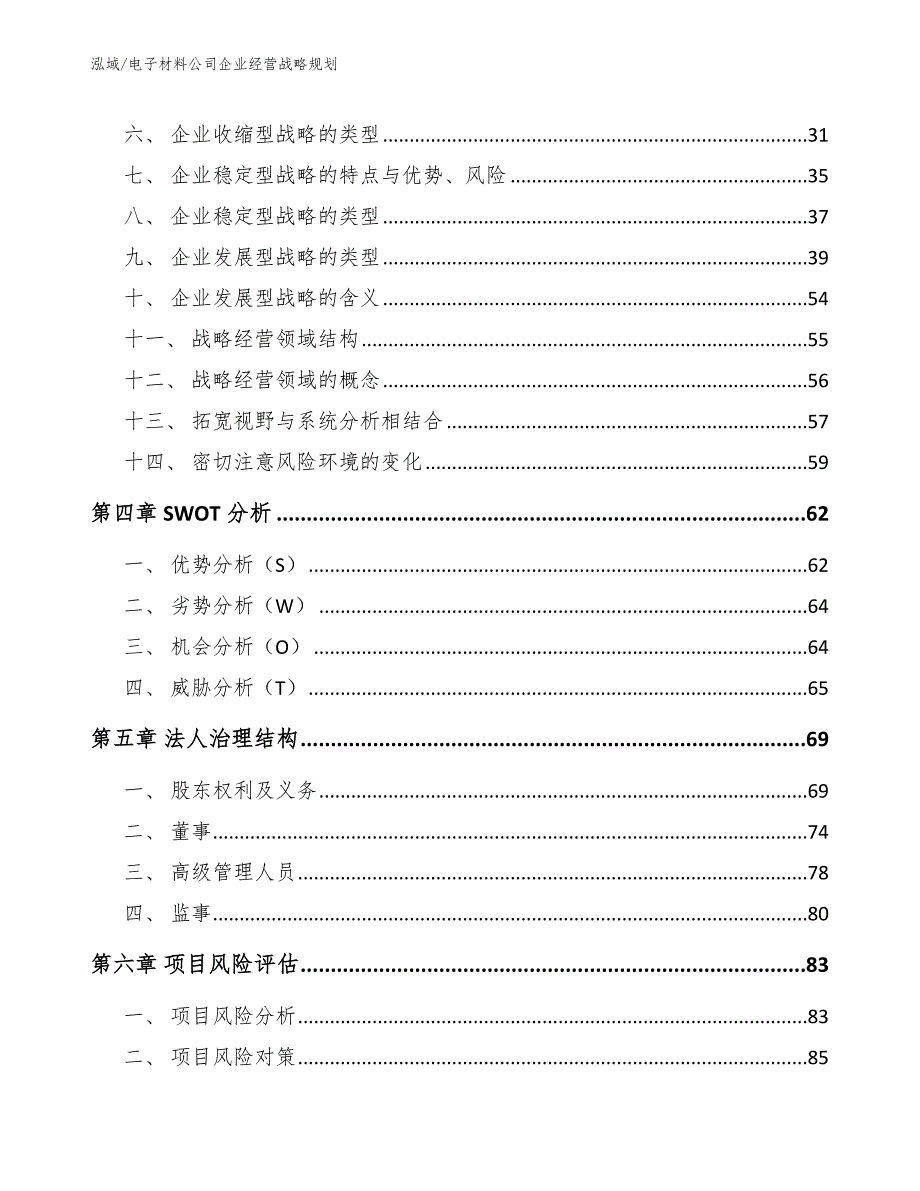 电子材料公司企业经营战略规划_第2页