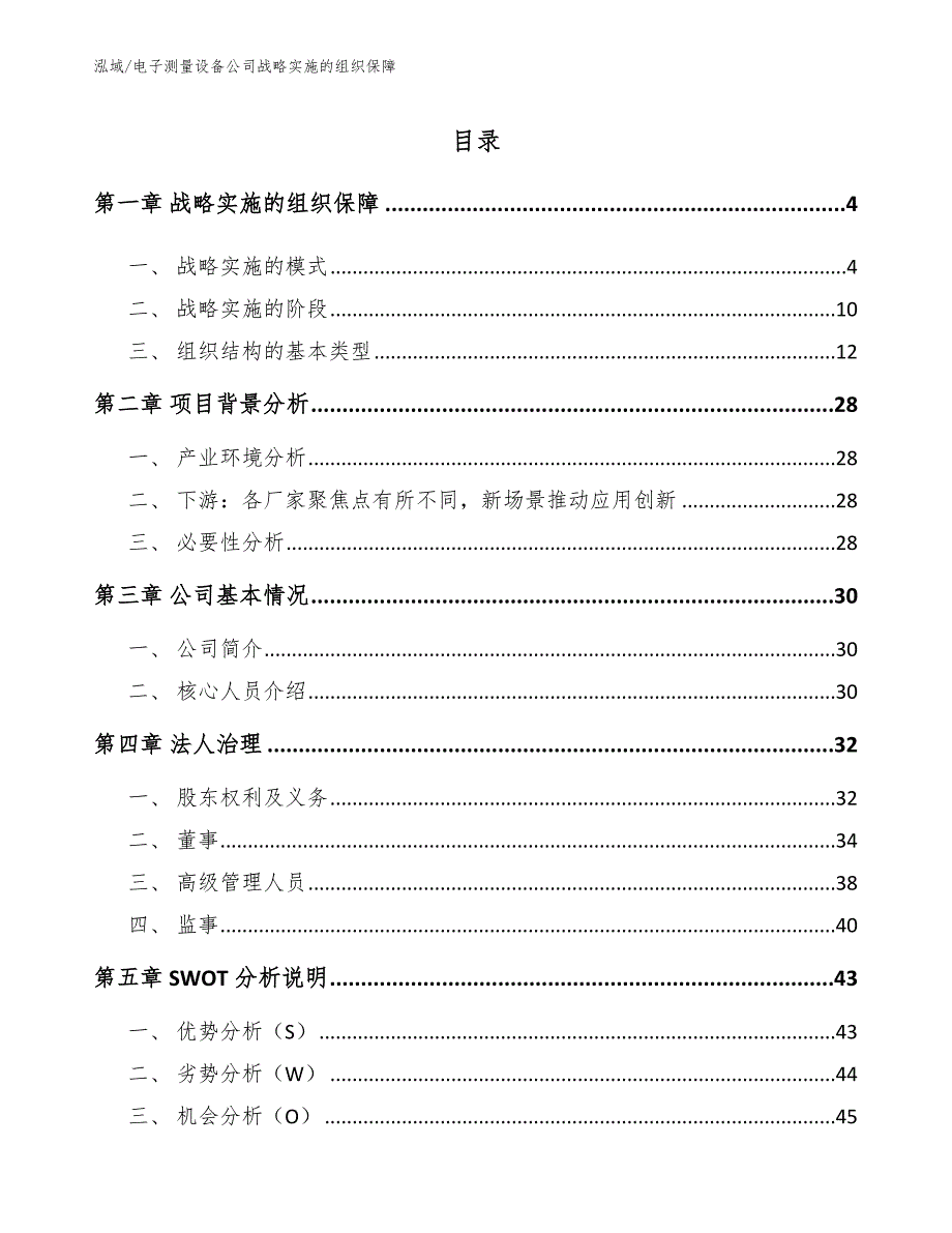 电子测量设备公司战略实施的组织保障【参考】_第2页