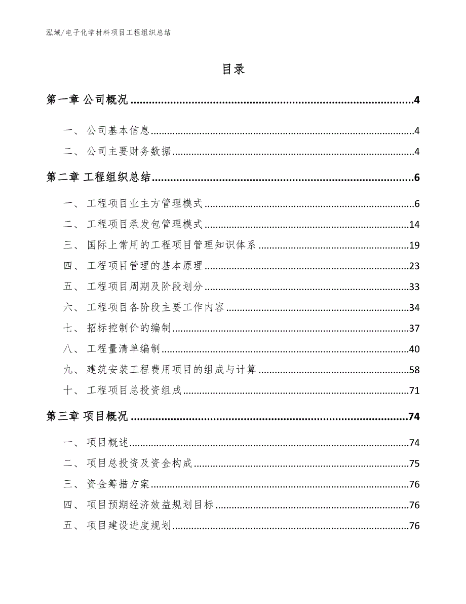 电子化学材料项目工程组织总结_参考_第2页