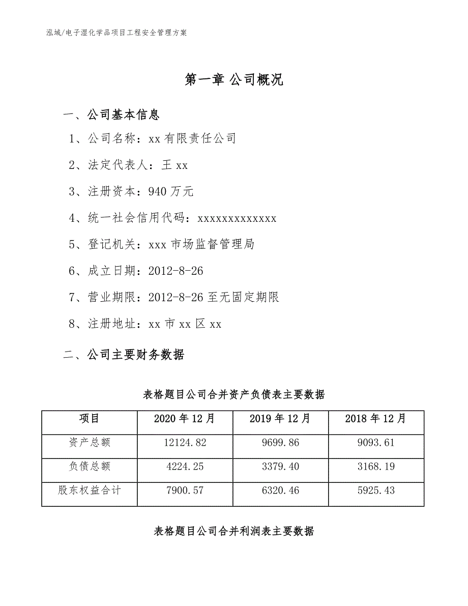 电子湿化学品项目工程安全管理方案_第4页