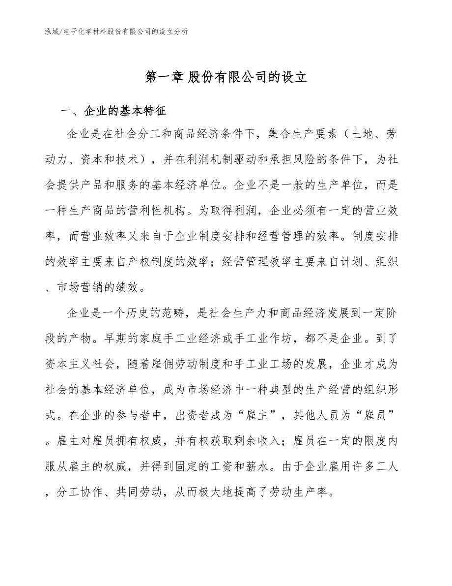 电子化学材料股份有限公司的设立分析_范文_第3页