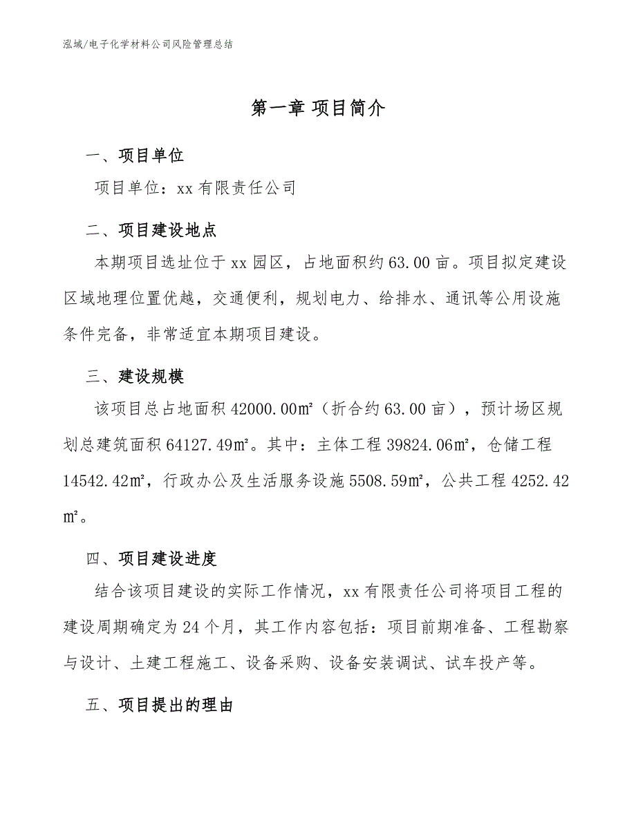 电子化学材料公司风险管理总结_范文_第3页