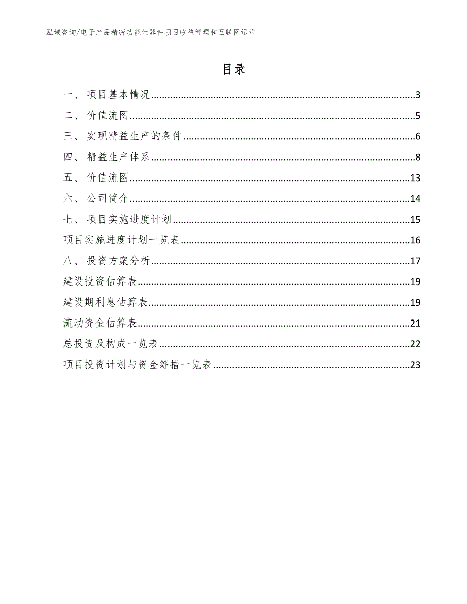 电子产品精密功能性器件项目收益管理和互联网运营_参考_第2页