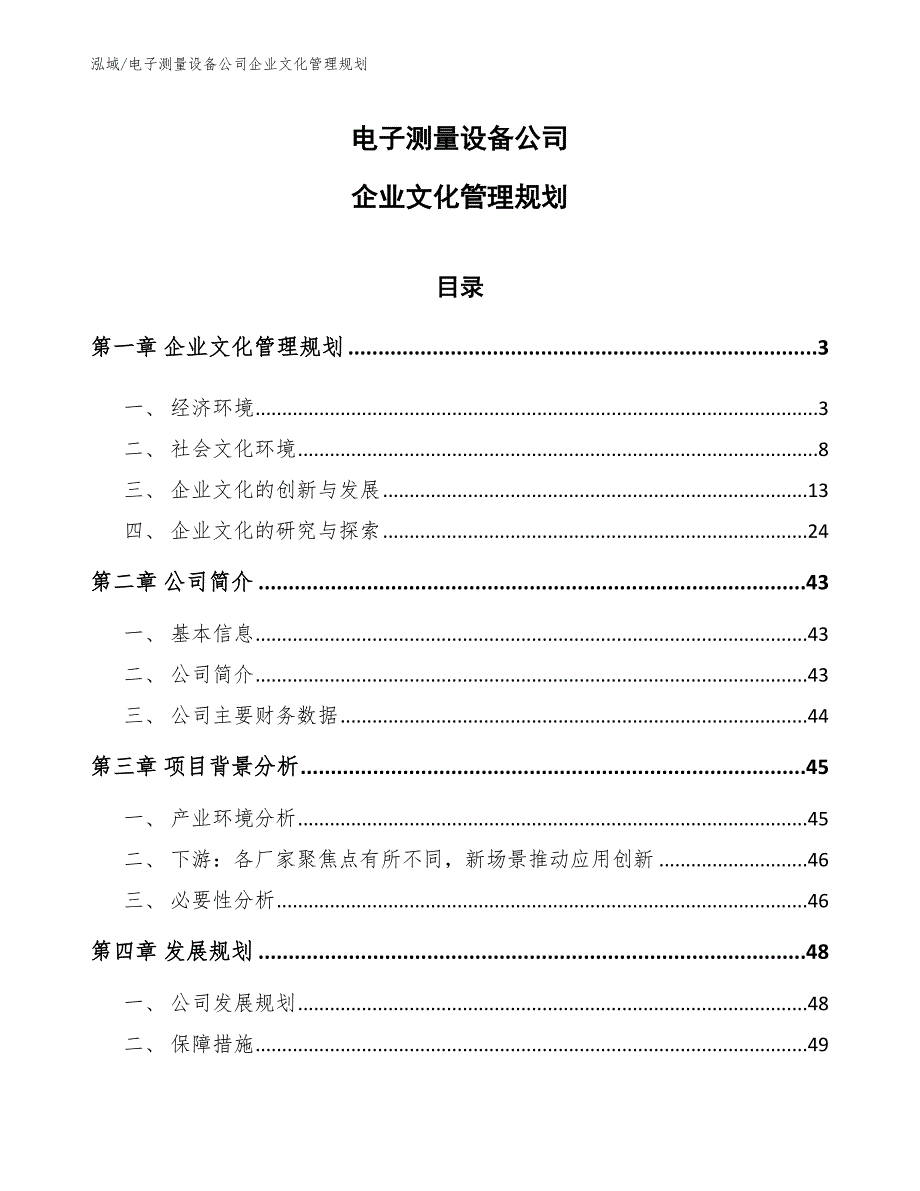 电子测量设备公司企业文化管理规划_第1页