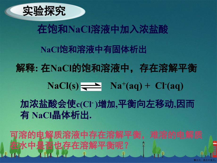 难溶电解质的溶解平衡上课演示文稿_第3页