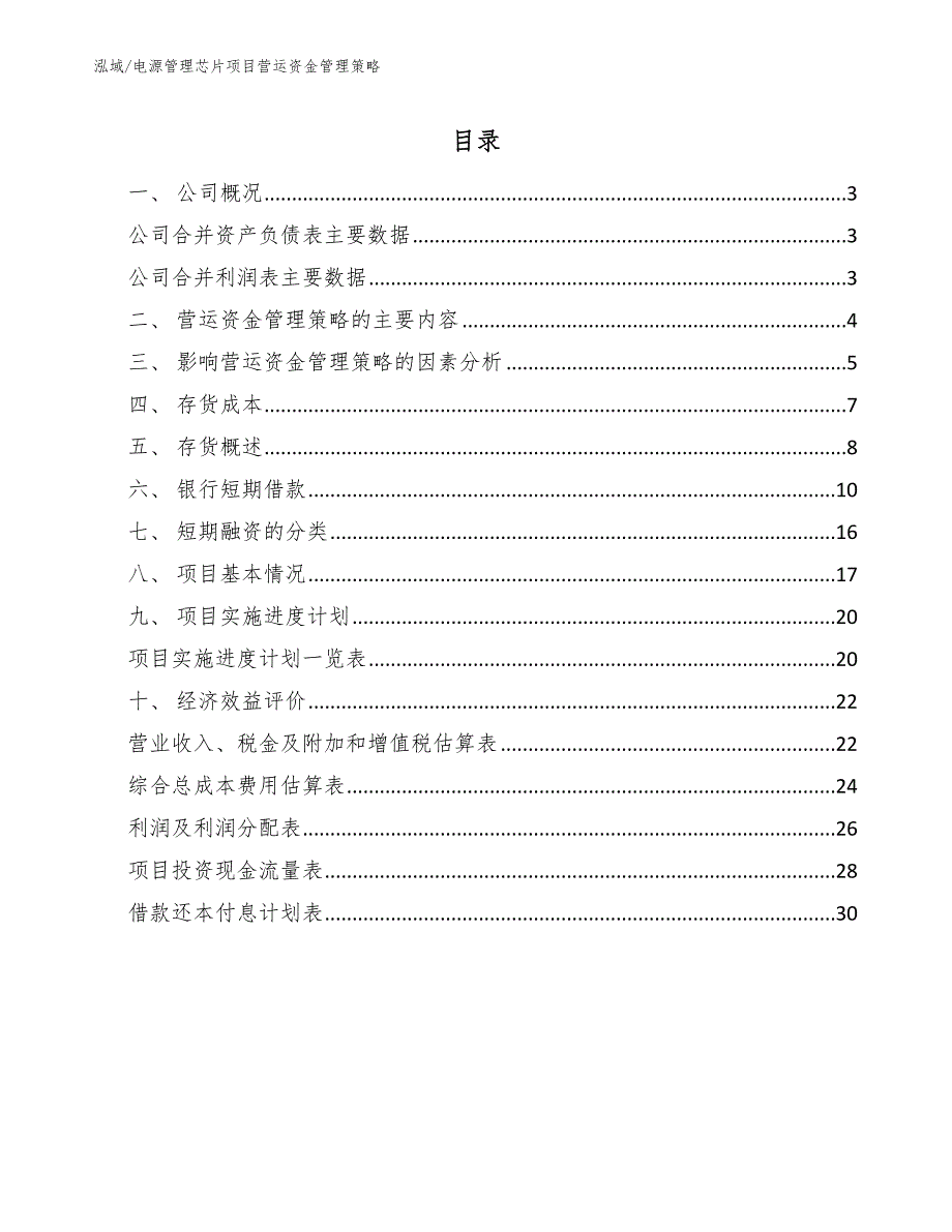 电源管理芯片项目营运资金管理策略（范文）_第2页