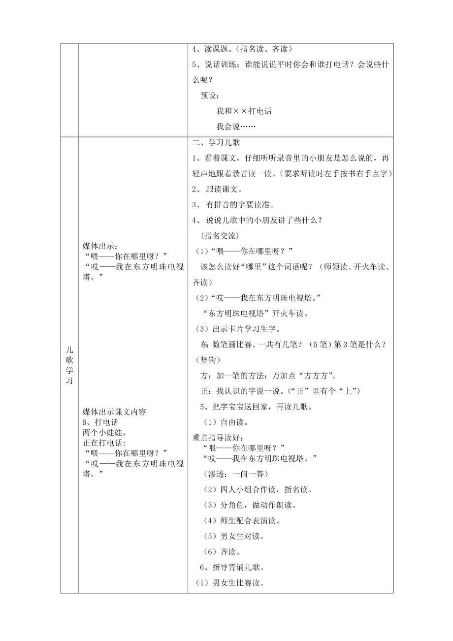 2022年沪教版一年级第一学期语文期末模拟卷_第5页