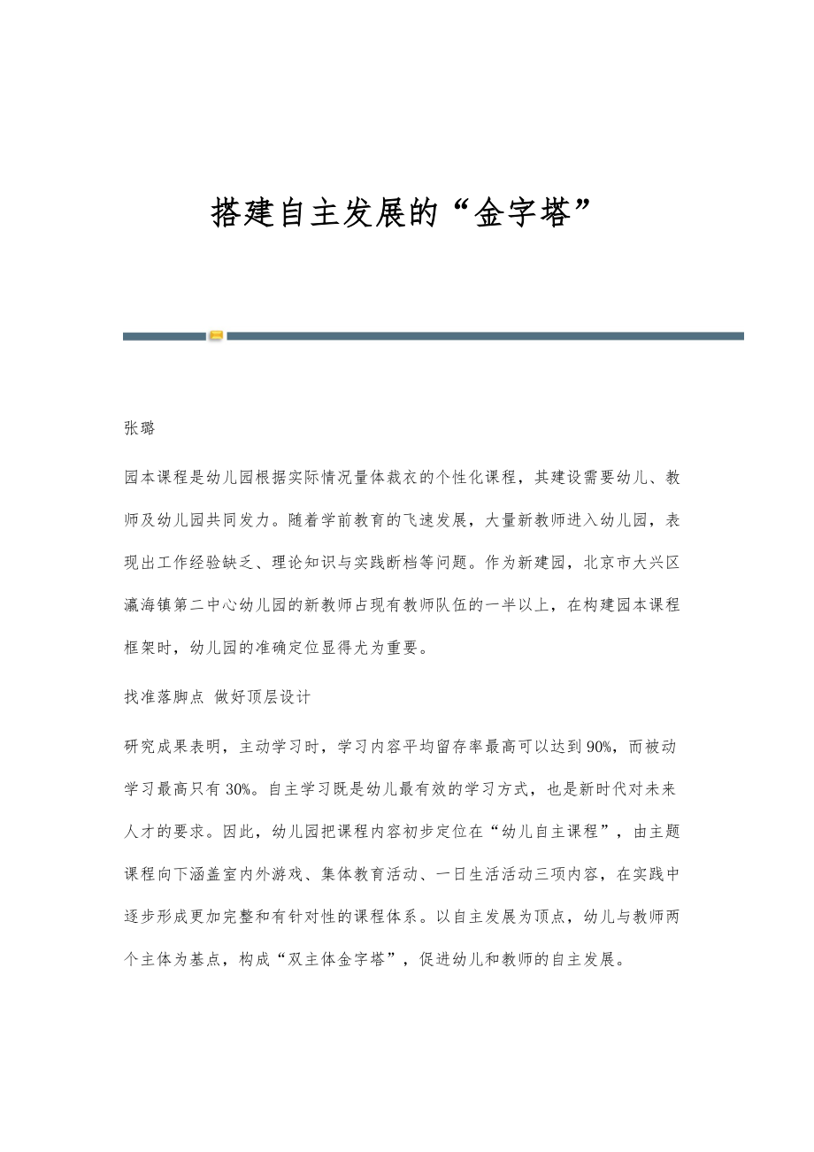 搭建自主发展的金字塔_第1页