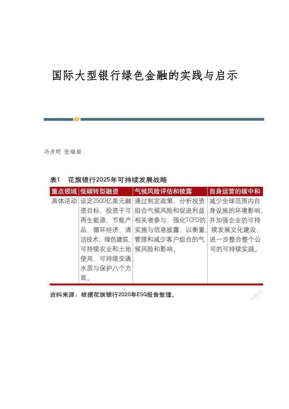 国际大型银行绿色金融的实践与启示_第1页
