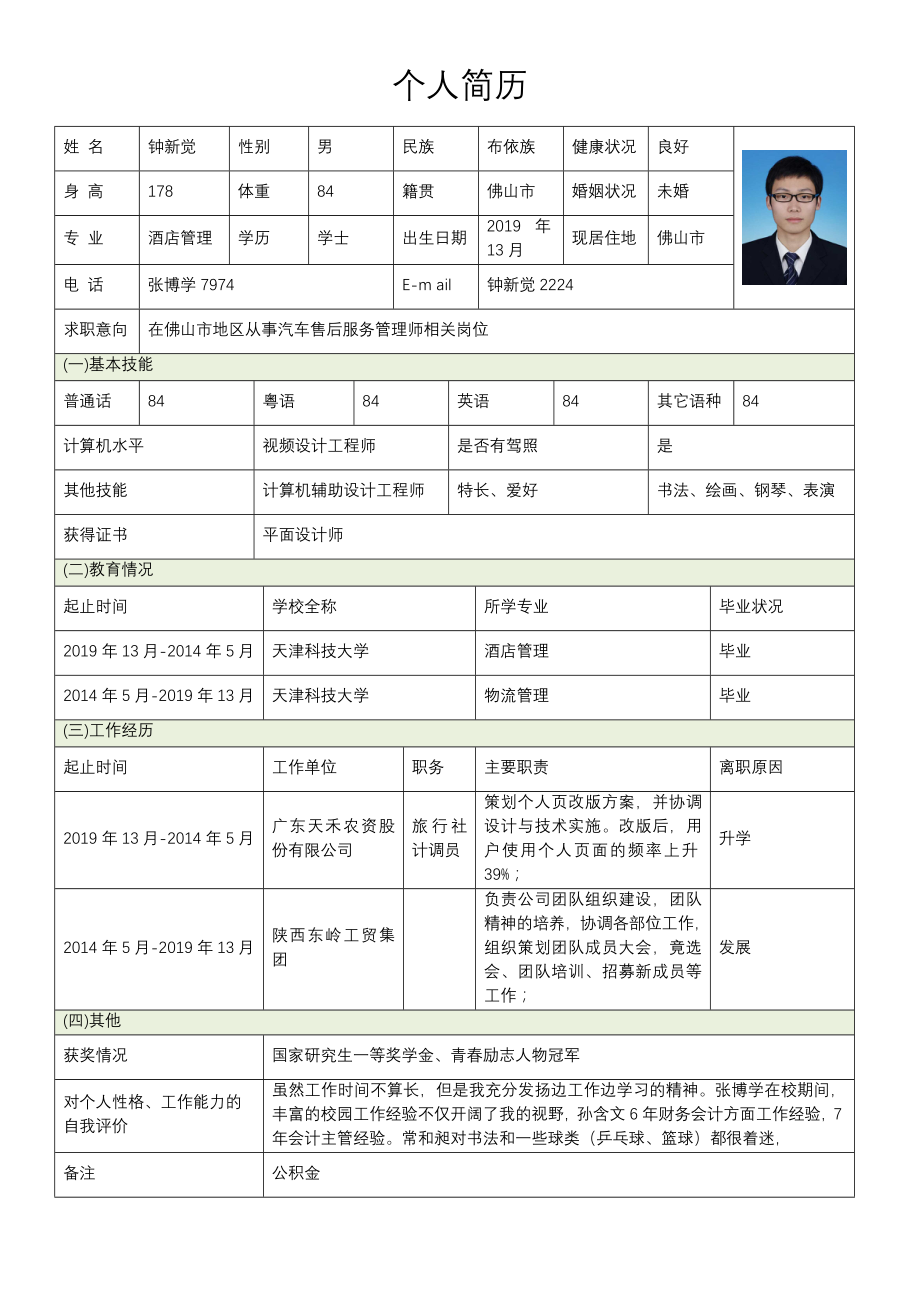 2022个人简历模板表格下载简洁版_第3页