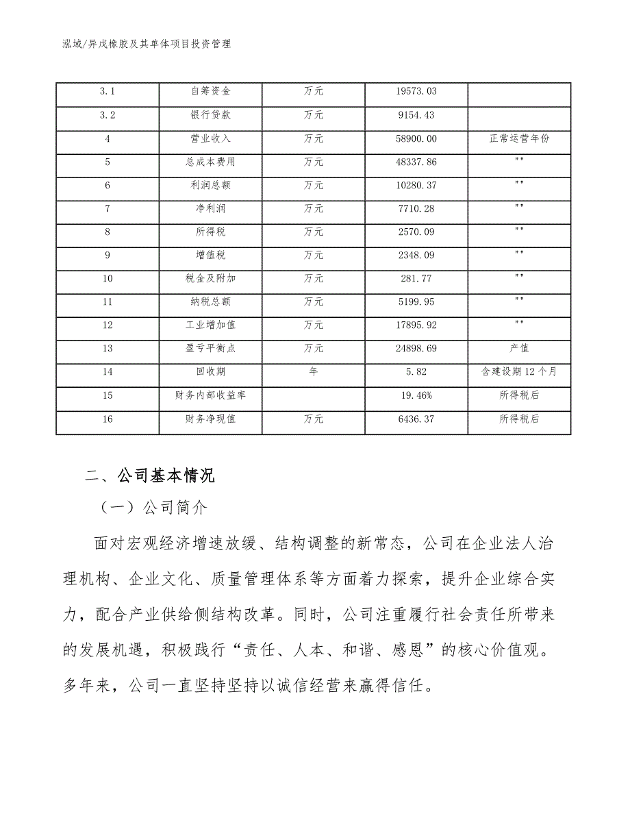 异戊橡胶及其单体项目投资管理_第4页