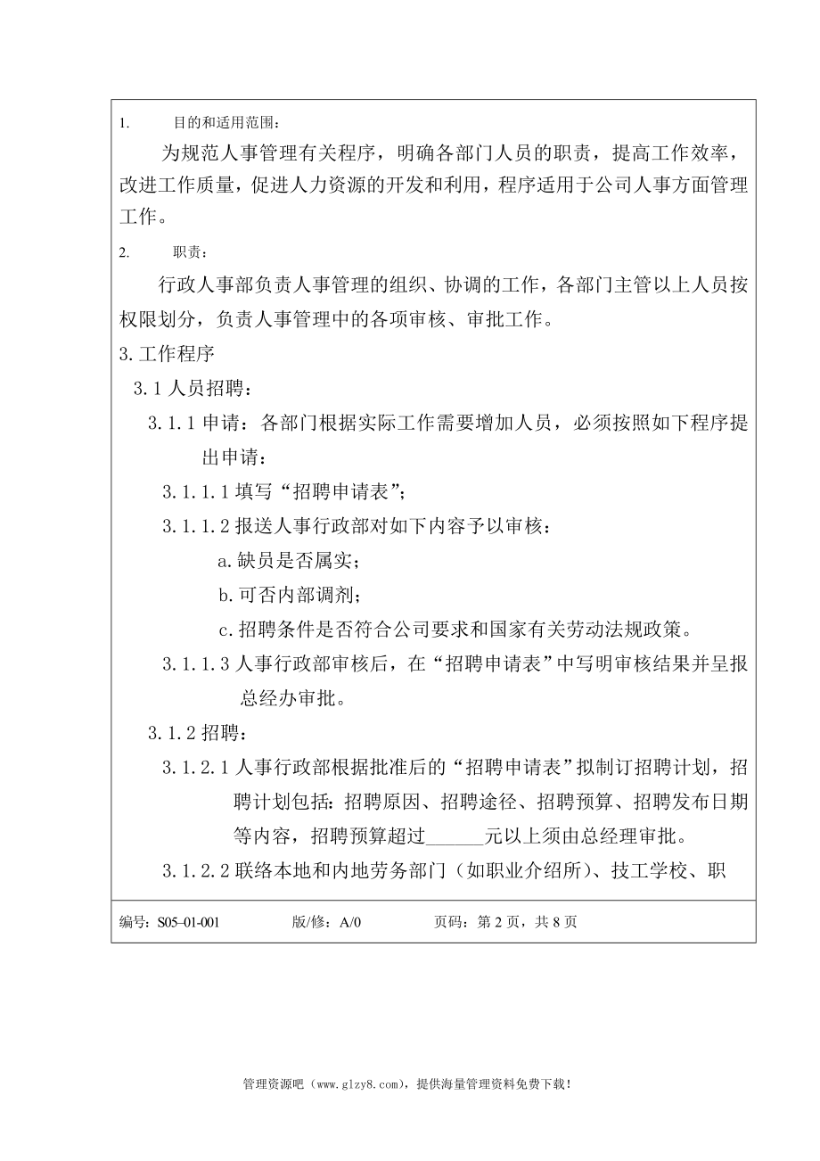 某服装企业人事管理制度_第2页