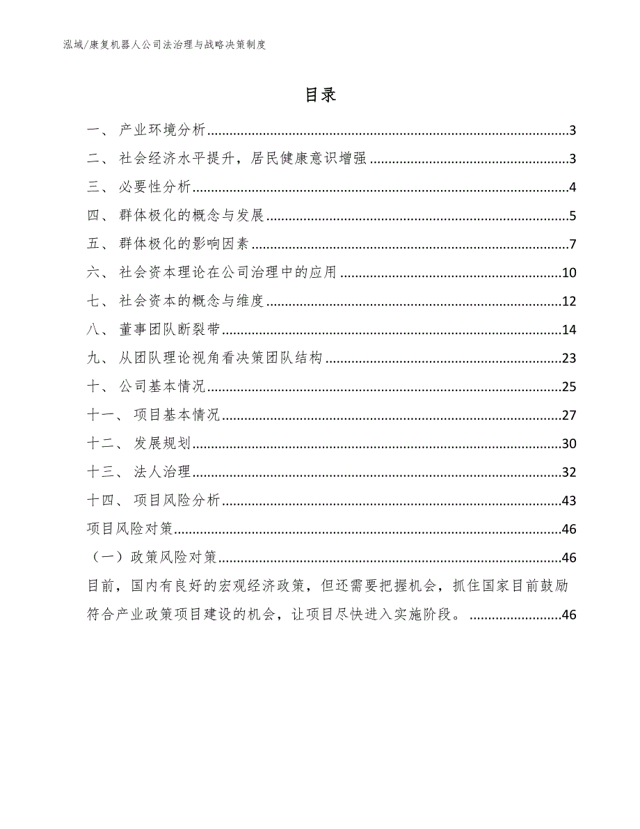 康复机器人公司法治理与战略决策制度（范文）_第2页