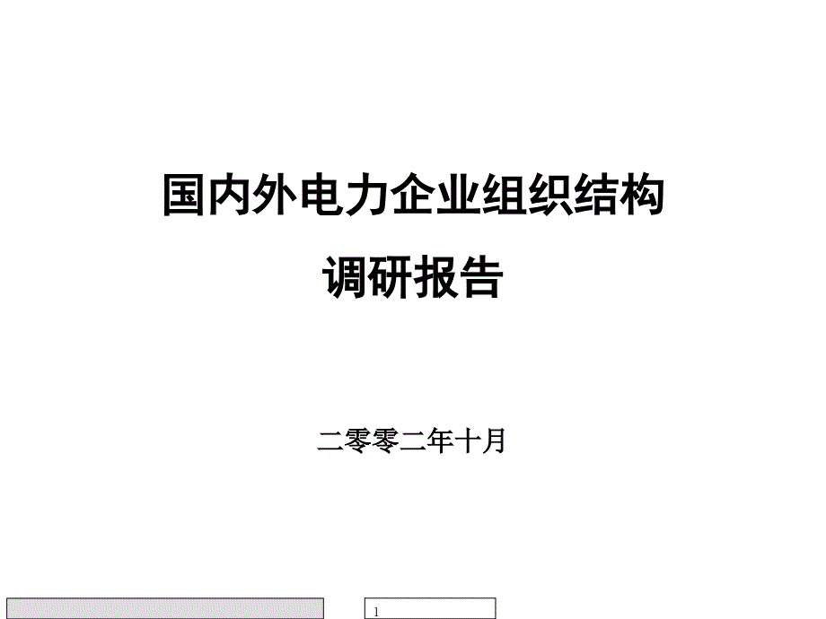 国内外电力企业组织结构调研报告(powerpoint 78页)_第1页