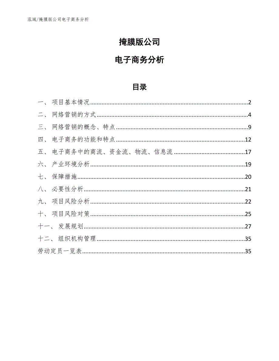 掩膜版公司电子商务分析（参考）_第1页